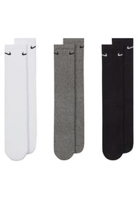 Nike - Amortyzowane Skarpety Do Butów Unisex Dla Dorosłych (zestaw 3 Sztuk). Kolor: czarny, szary, biały, wielokolorowy. Sport: turystyka piesza