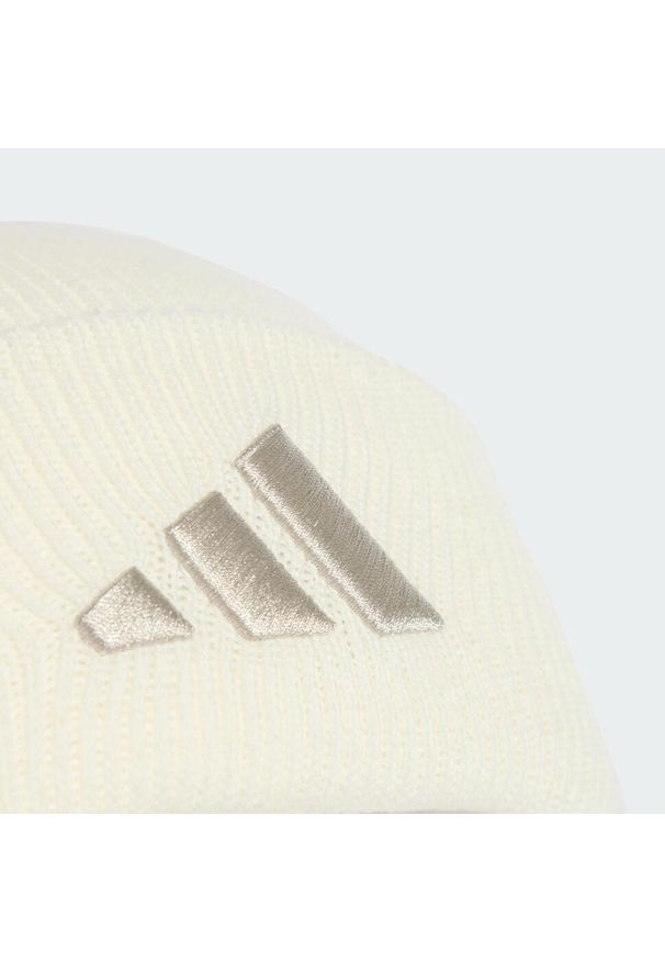 Adidas - Czapka New Logo Beanie Cuff. Kolor: biały, wielokolorowy, beżowy. Styl: casual