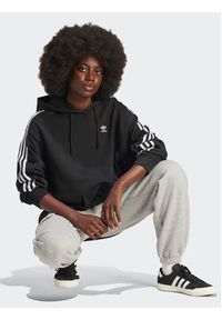 Adidas - adidas Bluza adicolor 3-Stripes IU2418 Czarny Oversize. Kolor: czarny. Materiał: bawełna #3