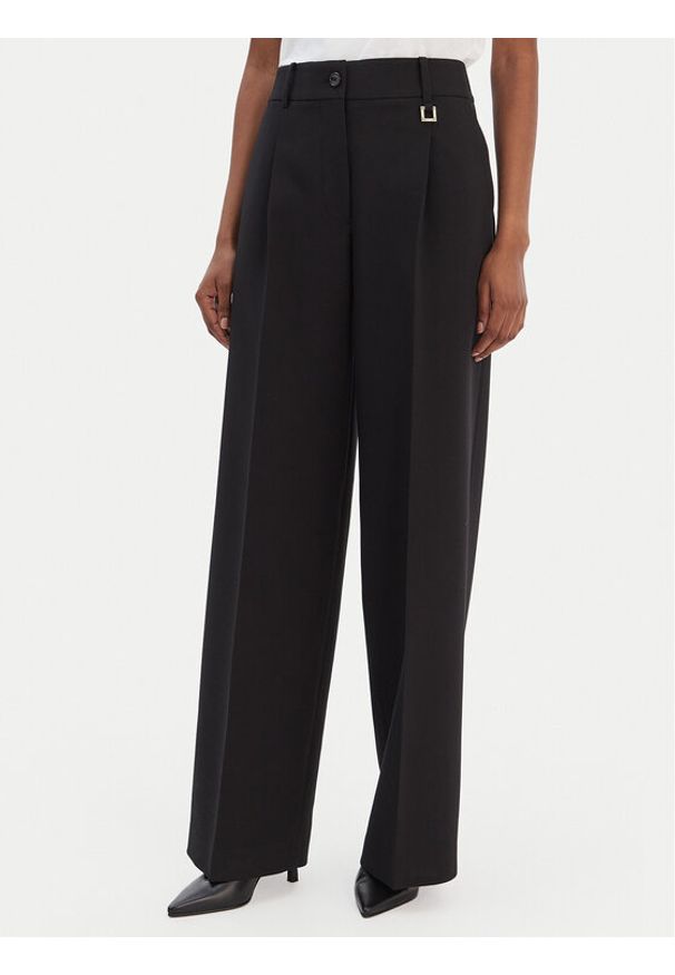 JOOP! Spodnie materiałowe Paris2 30100442 Czarny Regular Fit. Kolor: czarny. Materiał: syntetyk