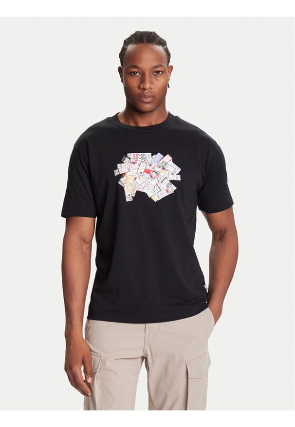 New Balance T-Shirt MT53905 Czarny Regular Fit. Kolor: czarny. Materiał: bawełna