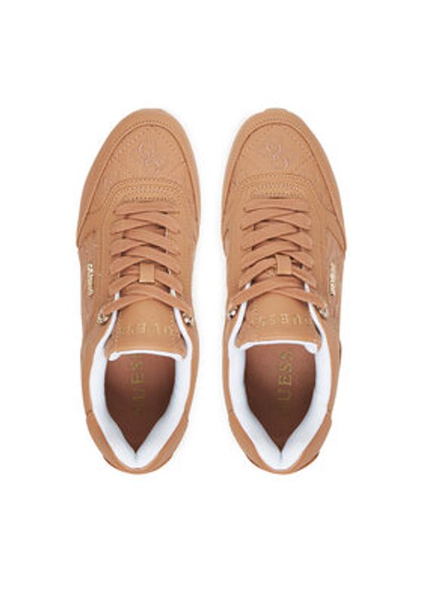 Guess Sneakersy FLTCM9 FAL12 Beżowy. Kolor: beżowy. Materiał: skóra