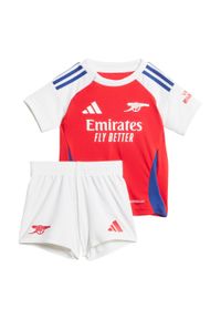 Adidas - Zestaw Arsenal 24/25 Home Baby Kids. Kolor: czerwony, wielokolorowy, biały. Materiał: materiał #1