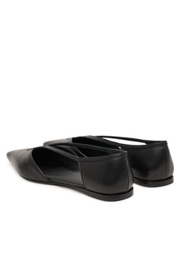 Max Mara Baleriny 2614521032600 Czarny. Kolor: czarny. Materiał: skóra