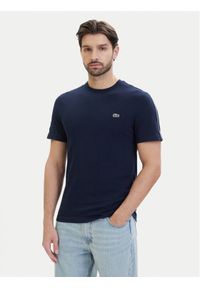 Lacoste T-Shirt TH0888 Granatowy Regular Fit. Kolor: niebieski. Materiał: bawełna #1