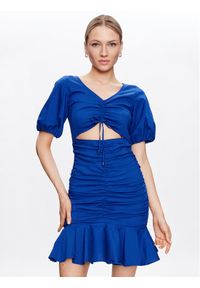 Pinko Sukienka letnia 100564 Y817 Niebieski Regular Fit. Kolor: niebieski. Materiał: bawełna. Sezon: lato