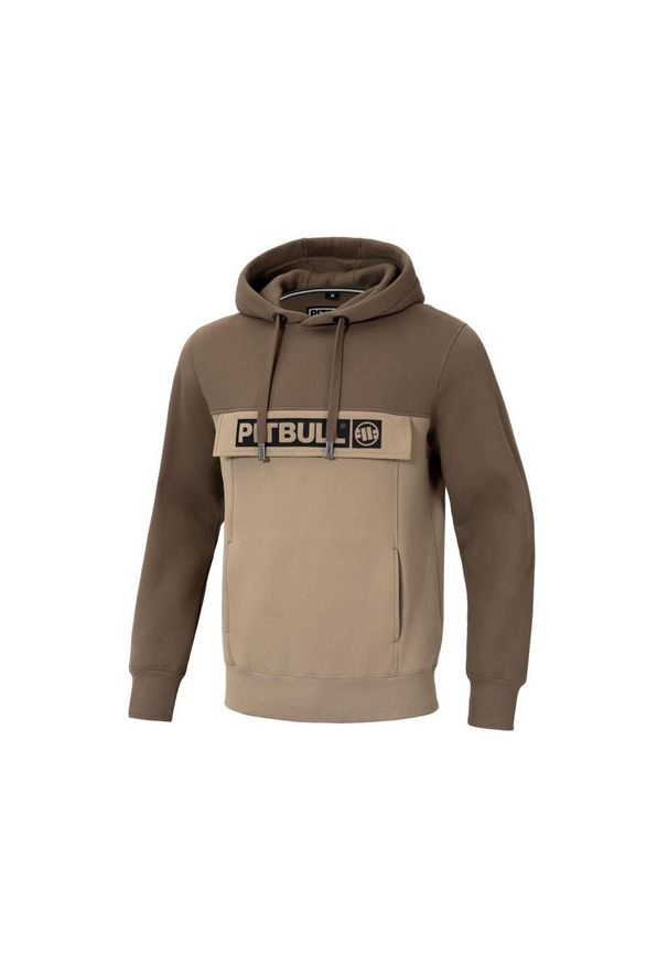 PITBULL - Bluza męska Pitbull z kapturem Two-Color Hilltop. Typ kołnierza: kaptur. Kolor: zielony, wielokolorowy, brązowy