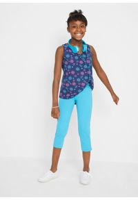 bonprix - Top z elastycznej mieszanki biobawełny (2 szt.). Kolor: niebieski. Wzór: jednolity. Sezon: lato #2