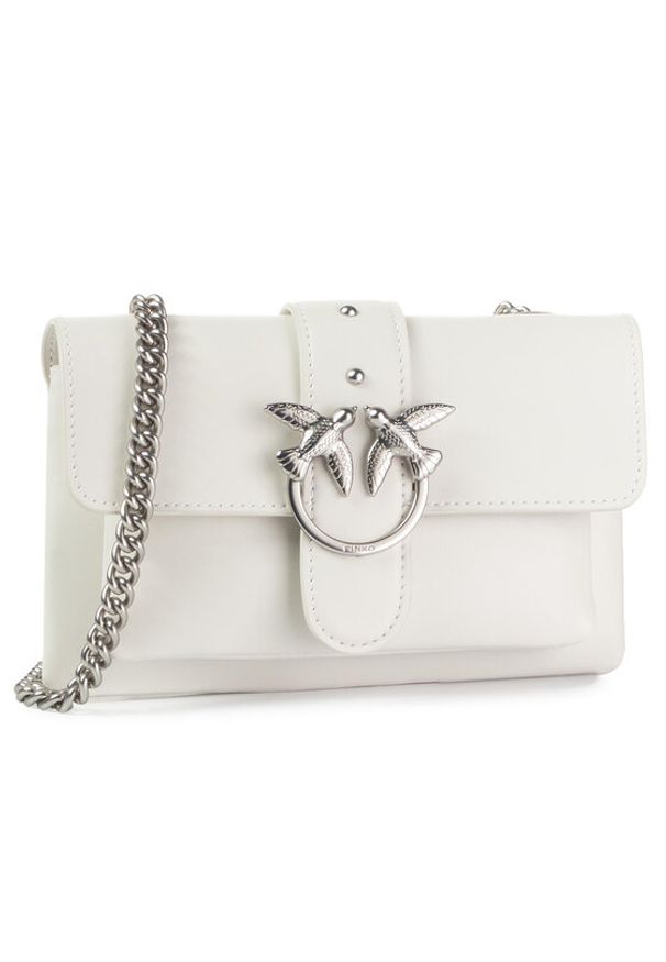Pinko Torebka Love Soft Baby Simply PE20 PLTT 1P21QQ Y5FF Biały. Kolor: biały. Materiał: skórzane