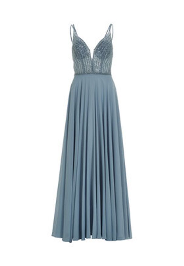 Hey Kyla Sukienka wieczorowa 5AI056HK Niebieski Regular Fit. Kolor: niebieski. Materiał: syntetyk. Styl: wizytowy