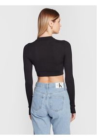 Calvin Klein Jeans Sweter J20J220446 Czarny Slim Fit. Kolor: czarny. Materiał: lyocell #5