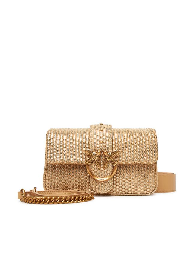 Pinko - PINKO Torebka Love One Mini Slouchy Fl PE 25 PLTT 104340 A2CE Złoty. Kolor: złoty