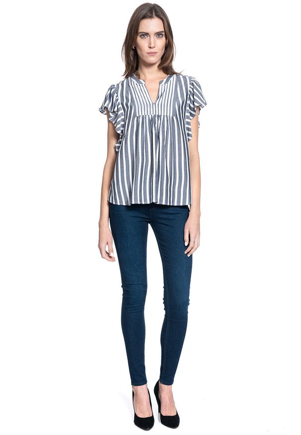 Mustang - BLUZKA DAMSKA MUSTANG Enza Stripe Blouse 1009468 11696
