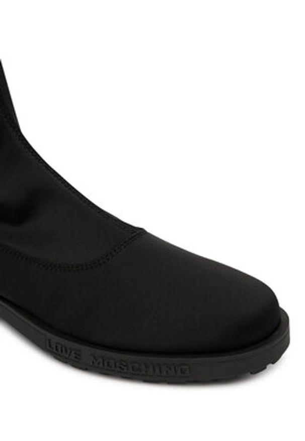 Love Moschino - LOVE MOSCHINO Muszkieterki JA26074G0NIM0000 Czarny. Kolor: czarny. Materiał: materiał