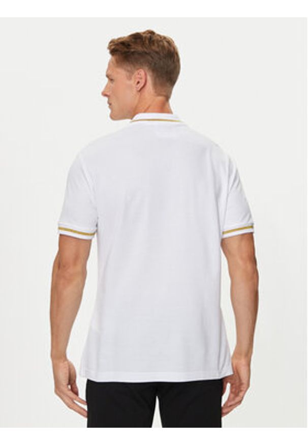 Versace Jeans Couture Polo 76GAGT02 Biały Regular Fit. Typ kołnierza: polo. Kolor: biały. Materiał: bawełna