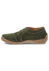 Półbuty damskie Artiker, codzienne ze skóry na płaskiej podeszwie z okrągłym noskiem, khaki, 57C2112. Okazja: na co dzień. Nosek buta: okrągły. Zapięcie: sznurówki. Kolor: zielony. Materiał: skóra. Szerokość cholewki: normalna. Obcas: na płaskiej podeszwie. Styl: casual #3