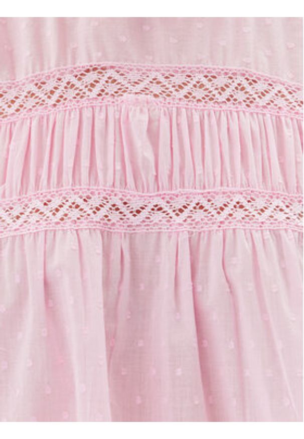 only - ONLY Bluzka Katti 15337637 Różowy Regular Fit. Kolor: różowy. Materiał: bawełna