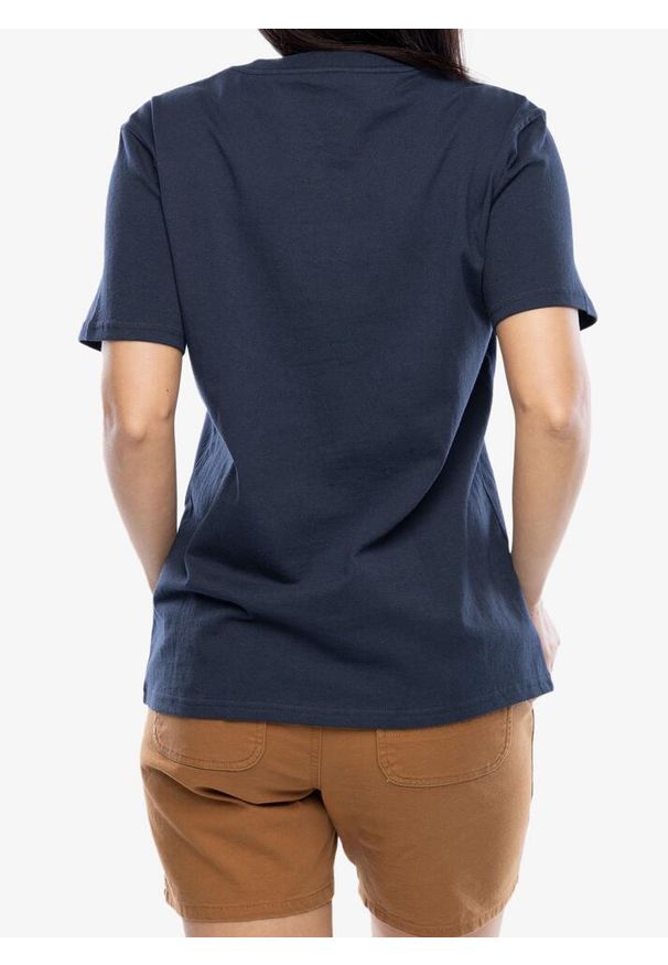 T-shirt bawełniany damski Carhartt Workwear Pocket S/S T-Shirt. Kolor: niebieski. Materiał: bawełna