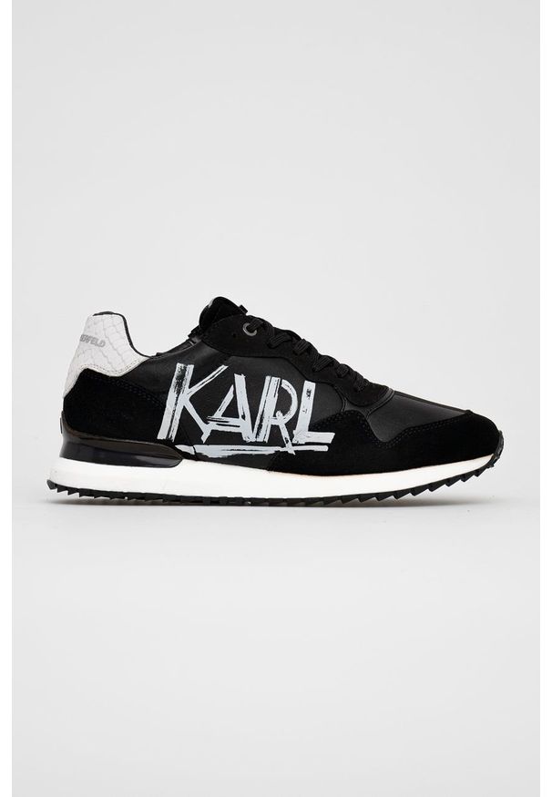Karl Lagerfeld - Buty skórzane. Zapięcie: sznurówki. Kolor: czarny. Materiał: skóra