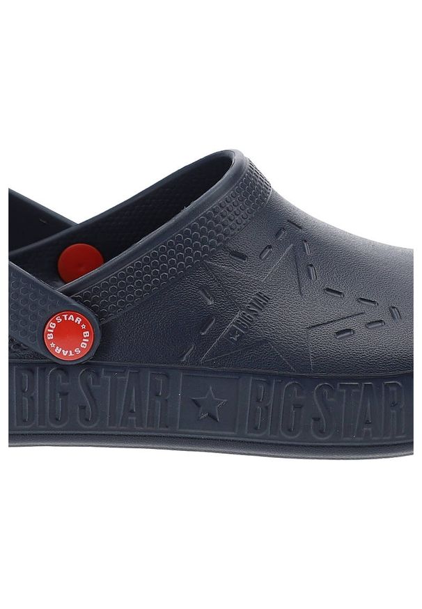 Big-Star - Niebieskie Klapki Big Star Wodoodporne Buty Damskie. Okazja: do domu, na co dzień. Kolor: niebieski. Materiał: materiał. Styl: wakacyjny, klasyczny, elegancki, casual, sportowy