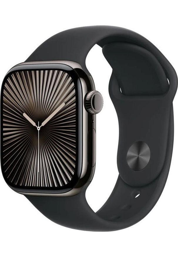 APPLE - Smartwatch Apple Watch 10 GPS + Cellular 46mm Slate Titanium M/L Czarny (MWYE3QC/A). Rodzaj zegarka: smartwatch. Kolor: czarny