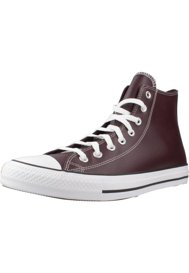 Tenisówki Converse Model Chuck Taylor All Star Faux Leather Kolor Bordeaux. Kolor: czerwony. Materiał: syntetyk, tkanina