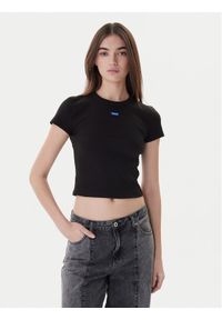 Hugo T-Shirt Baby 50510749 Czarny Slim Fit. Kolor: czarny. Materiał: bawełna #1