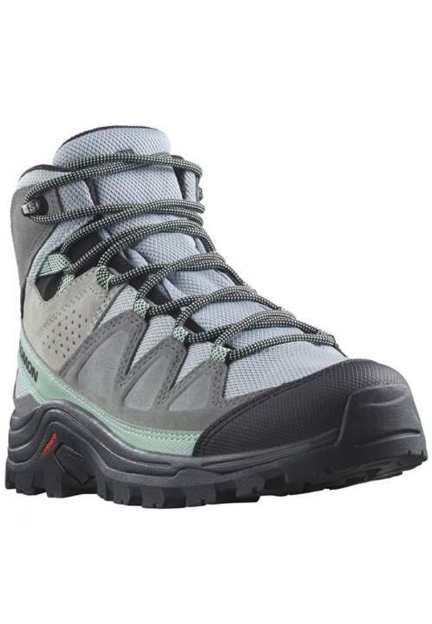 salomon - Buty trekkingowe damskie Salomon Quest Rove Gtx. Wysokość cholewki: za kostkę. Kolor: brązowy, szary, wielokolorowy. Materiał: skóra, syntetyk, materiał. Szerokość cholewki: normalna