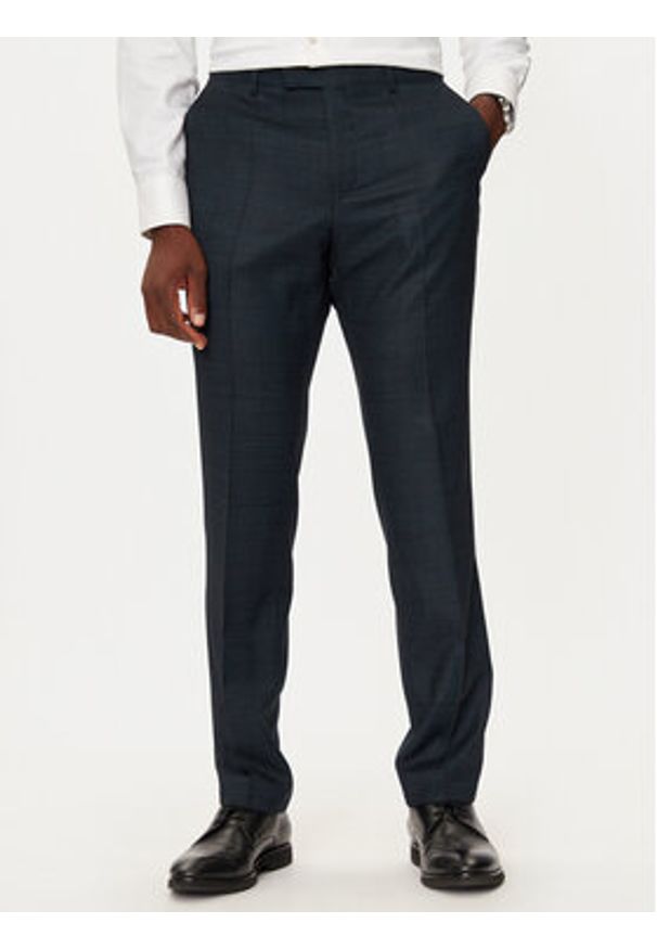 BOSS - Boss Garnitur Jeckson 50528142 Granatowy Regular Fit. Kolor: niebieski. Materiał: wełna