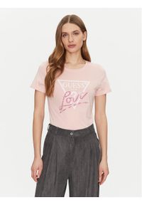 Guess T-Shirt W5GI05 I3Z14 Różowy Regular Fit. Kolor: różowy. Materiał: bawełna