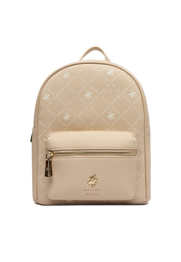 Beverly Hills Polo Club Plecak CEO-BHPC-L-012-09 Beżowy. Kolor: beżowy. Materiał: materiał