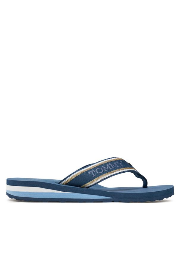 TOMMY HILFIGER - Tommy Hilfiger Japonki Im Hilfiger Beach Sandal FW0FW08015 Niebieski. Kolor: niebieski