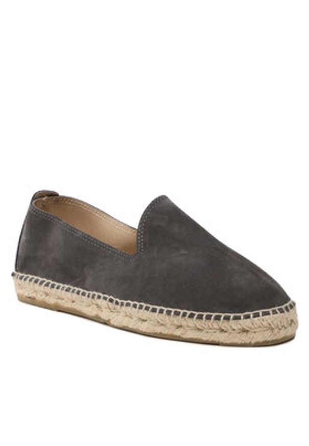 Manebi Espadryle Suede Flat Espadrilles W 1.0 C0 Szary. Kolor: szary. Materiał: zamsz, skóra