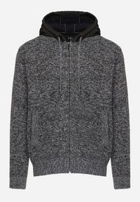 Born2be - Jasnoszara Dzianinowa Bluza z Kapturem z Wełną z Alpaki Daislli. Okazja: na co dzień, na spotkanie biznesowe. Typ kołnierza: kaptur. Kolor: szary. Materiał: dzianina, wełna. Długość rękawa: długi rękaw. Długość: długie. Styl: biznesowy, elegancki, casual
