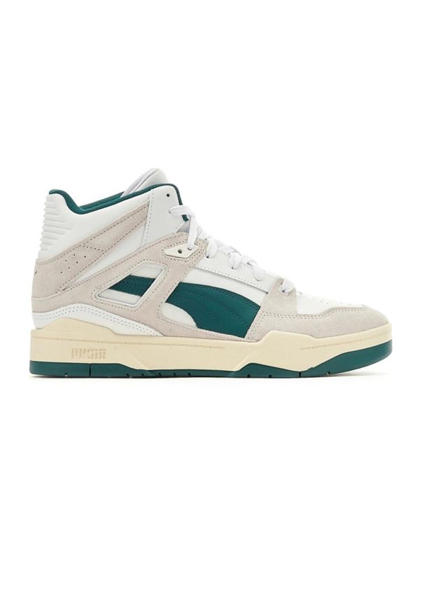 Buty do chodzenia męskie Puma Slipstream Hi Heritage. Zapięcie: sznurówki. Kolor: wielokolorowy, biały, beżowy. Materiał: tkanina, guma, materiał, syntetyk. Szerokość cholewki: normalna. Sport: turystyka piesza