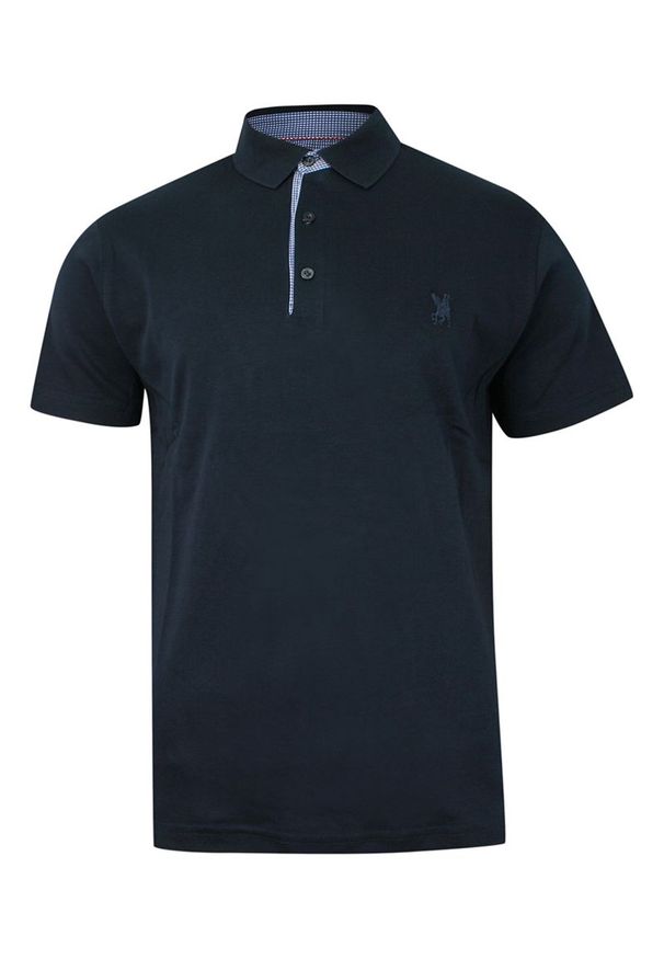 Expoman - Koszulka POLO, Ciemna Granatowa Casualowa, Męska, Krótki Rękaw, Jednokolorowa, T-shirt. Okazja: na co dzień. Typ kołnierza: polo. Kolor: niebieski. Materiał: bawełna. Długość rękawa: krótki rękaw. Długość: krótkie. Styl: casual