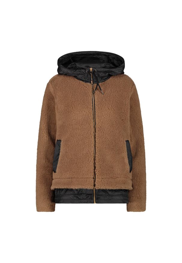 Kurtka z kapturem wooltech damska CMP. Typ kołnierza: kaptur. Kolor: wielokolorowy, brązowy, czarny