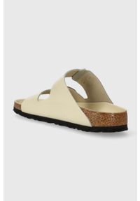 Birkenstock klapki skórzane Arizona damskie kolor beżowy 1026128. Kolor: beżowy. Materiał: skóra #5