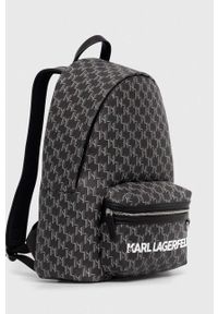 Karl Lagerfeld plecak kolor czarny duży wzorzysty. Kolor: czarny. Materiał: materiał #5