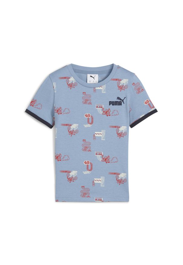 Puma - Dziecięca koszulka Little Runners PUMA. Kolor: niebieski. Sport: joga i pilates