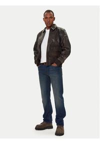 Levi's® Kurtka skórzana Clayton 003AU-0000 Brązowy Regular Fit. Kolor: brązowy. Materiał: skóra #5