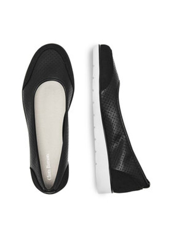 Clara Barson Baleriny WYL3650-1 Czarny. Kolor: czarny. Materiał: skóra