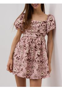 Reserved - Sukienka mini - wielobarwny. Materiał: tkanina. Długość: mini #1