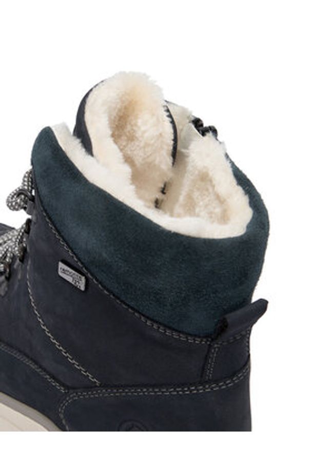 Remonte Trzewiki CEO-D2B74-14 Granatowy. Kolor: niebieski. Materiał: nubuk, skóra