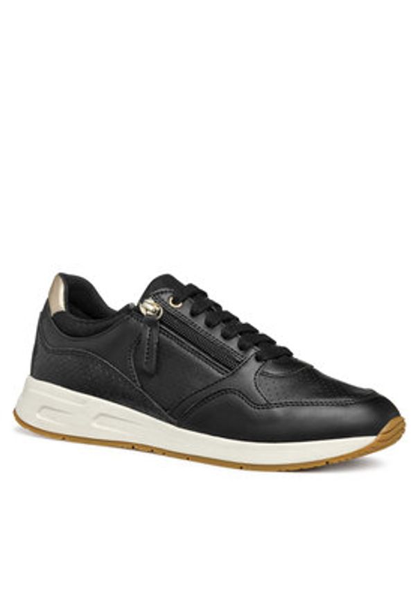 Geox Sneakersy D Bulmya D36NQB 0BCAR C9997 Czarny. Kolor: czarny. Materiał: skóra