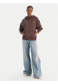Tommy Jeans Bluza Badge DW0DW19414 Brązowy Boxy Fit. Kolor: brązowy. Materiał: bawełna #3