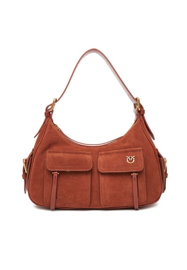 Pinko - PINKO Torba Cargo Bag Classic PE PLTT 102794 A29N Brązowy. Kolor: brązowy. Materiał: skórzane, zamszowe