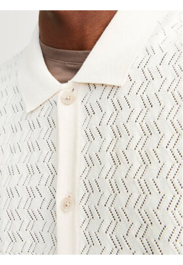 Jack & Jones Koszula Jornoto 12255011 Écru Regular Fit. Materiał: bawełna