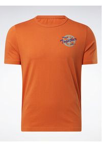 Reebok T-Shirt Reebok Basketball All Are Welcome Here Hoop Together T-Shirt HN5800 Pomarańczowy Relaxed Fit. Kolor: pomarańczowy. Materiał: bawełna