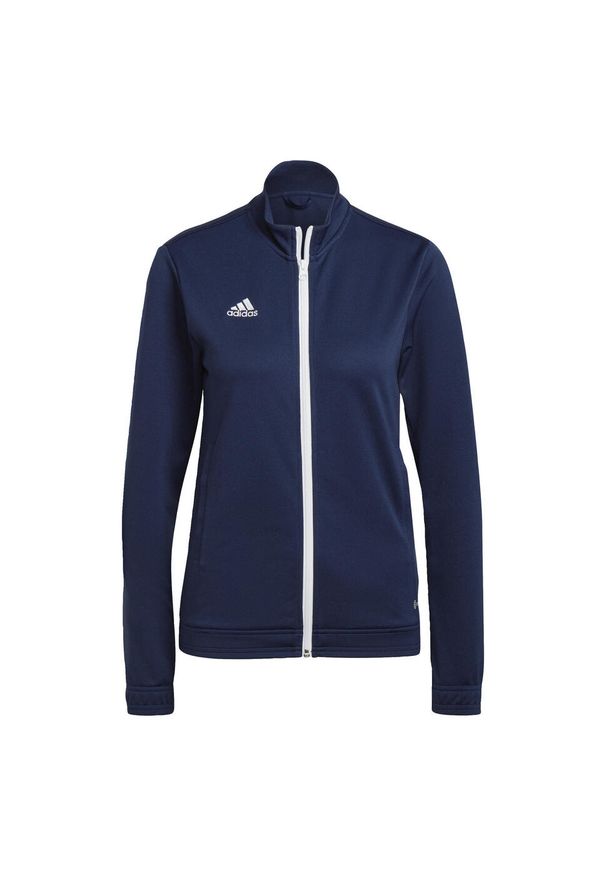 Adidas - Entrada 22 Track Jacket. Kolor: niebieski. Materiał: dresówka, materiał. Sport: piłka nożna